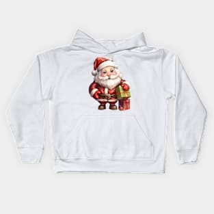 Cute Santa Claus with Gifts Kids Hoodie